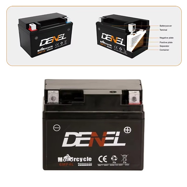 DENEL 6MF4AL New Design Maintenance Free Battery 4Ah 12volt